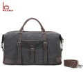 Outdoor Canvas Gym Duffle Bag Leather Travel Bag Man